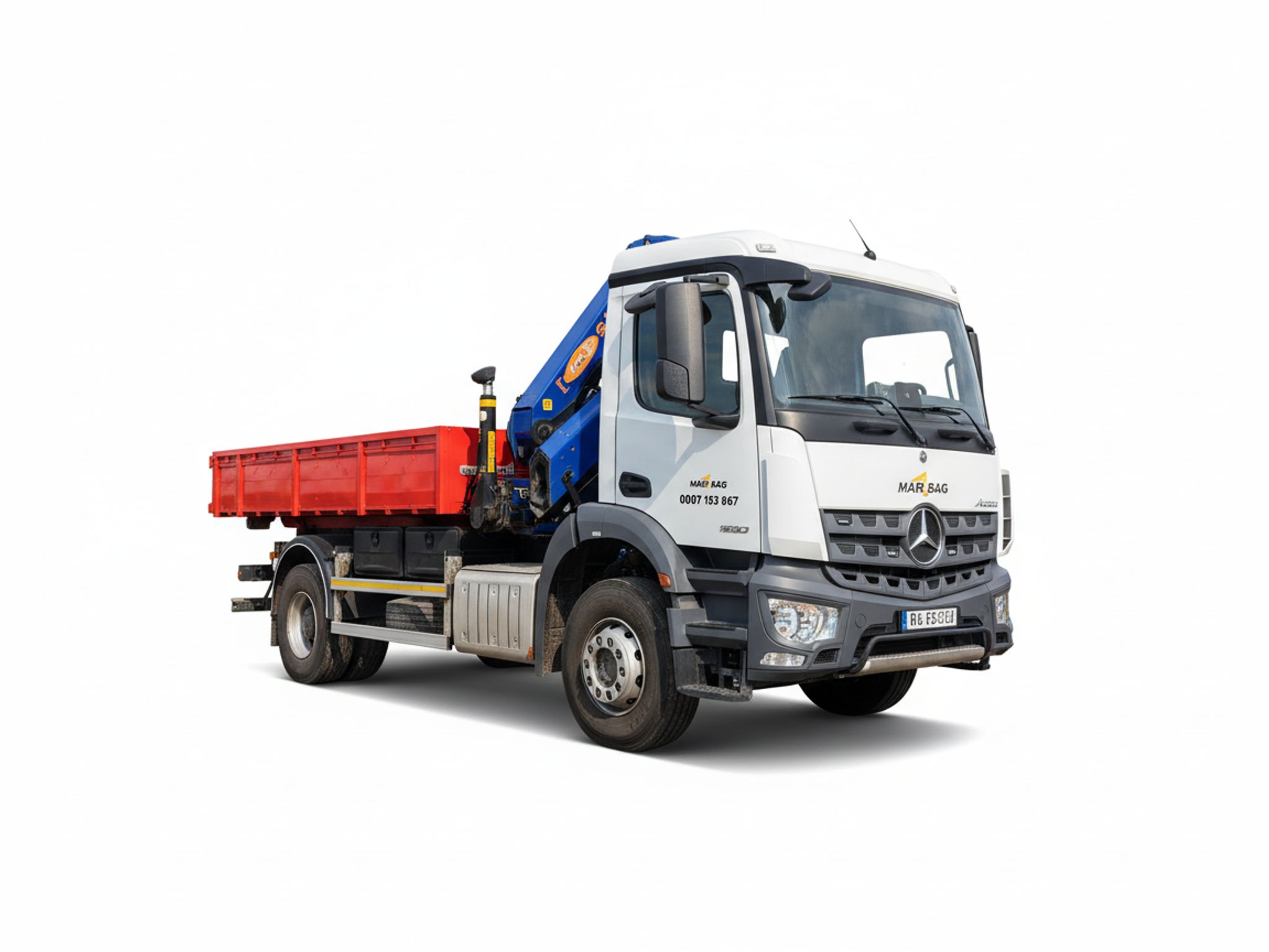 Mercedes Arocs — hydraulická ruka