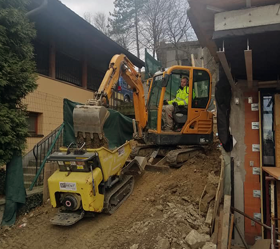 Výkopové práce bágrom