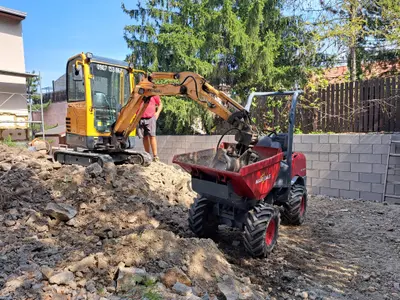 Výkopové práce v záhrade